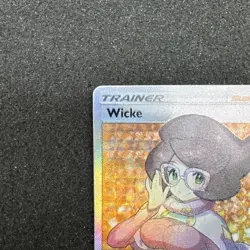 FULL ART Wicke ULTRA RARE Pokemon 147/147 SM Burning Shadows Holo Supporter - LP - Image 2
