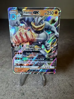 Pokemon Machamp GX 64/147 Burning Shadows Ultra Rare Holo NM - Image 1