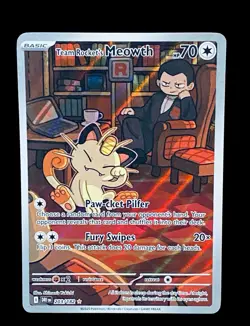 Pokemon Team Rockets Meowth #203/182: SV Destined Rivals (Read Description) 🔥 - Image 2