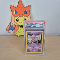 Pokemon PSA 10 Sabrina’s Mr Mime 1st Edition Gym Heroes 94/132 POP75 - Image 1