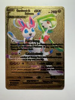 2019 POKEMON GARDEVOIR & SYLVEON GX FAIRY SONG KLEIDOSTOM GOLD CARD 130/234 - Image 1