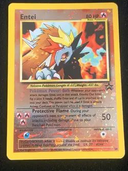 Pokemon ENTEI #34 *Black Star Promo * Reverse Holofoil MP - Image 1