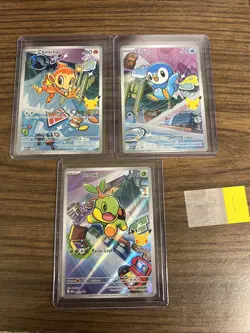 Pokemon TCG First Partners Sinnoh Turtwig MEP 040 Piplup 042 Chimchar 041 NM - Image 1