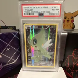 Pokemon Celebi XY111 Holo Full Art Promo XY Black Star PSA 8 2016 - Image 1