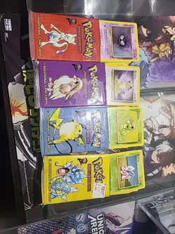 4 Pokemon TCG BASE SET 2 Opened Booster Pack Wrappers Full Art Set 44 Cards - Image 3