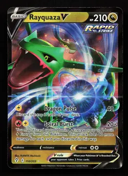 Rayquaza V 110/203 V Rare Evolving Skies Pokemon Card - Image 1