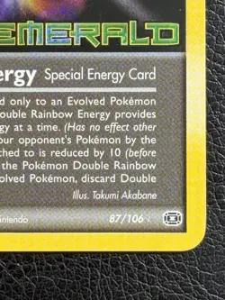 Double Rainbow Energy 87/106 EX Emerald 2005 Reverse Holo Rare Pokemon TCG EN - Image 5