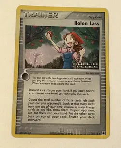 Pokemon TCG Holon Lass EX Delta Species #92/113 Holo Stamped MP - Image 1