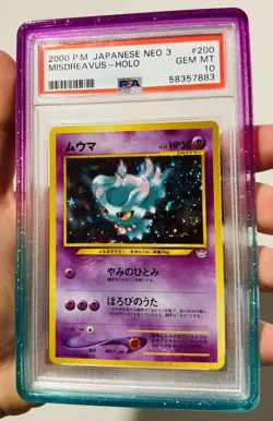 Pokemon PSA 10 Misdreavus #200 Holo Neo 3 2000 Japanese - PSA Low Pop - Image 1