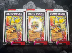Pokemon Demo Deck Pikachu ex & Charizard ex Factory Sealed 2024 Level 1 Lot of 3 - Image 1