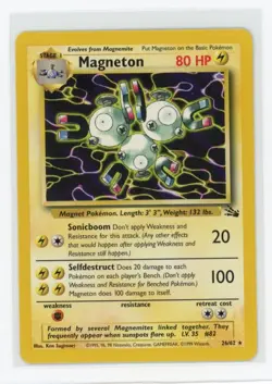 Pokemon Fossil #26/62 Magneton (26) - Image 1