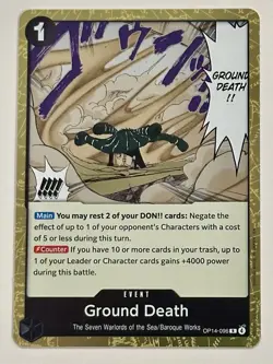 Ground Death OP14-096 The Azure Sea's Seven One Piece Foil NM English - Image 1