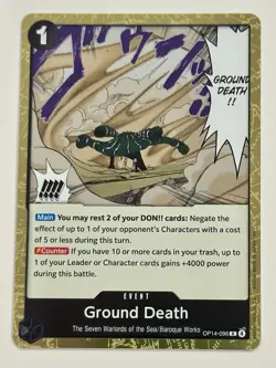 Ground Death OP14-096 The Azure Sea's Seven One Piece Foil NM English - Image 2