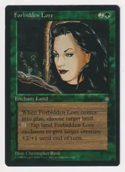 Dark Print Forbidden Lore HP Ice Age 1995 WOTC MTG Magic Misprint Vintage Rare! - Image 1