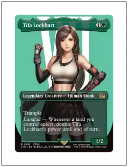1x Tifa Lockhart, Borderless Art, Magic the Gathering MTG NM - Image 1