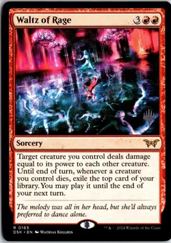Waltz of Rage 165 Promo Pack: Duskmourn: House of Horror Magic: The Gathering NM - Image 1