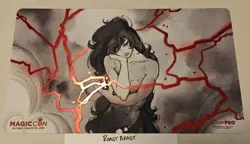 Ultra Pro Las Vegas MagicCon 2025 FOIL Lightning Bolt Playmat x Peach Momoko NEW - Image 1