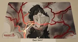 Ultra Pro Las Vegas MagicCon 2025 FOIL Lightning Bolt Playmat x Peach Momoko NEW - Image 3