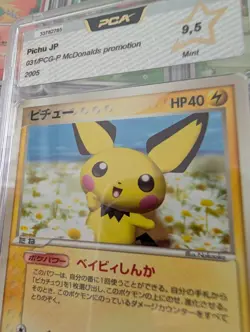 Pichu 031/PCG-P Promo 🔥 2005 McDonald's Japanese Pokemon Card MINT PSA Japan - Image 2