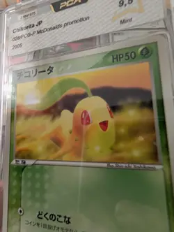 Chikorita 028/PCG-P Promo 2005 McDonald's Promo Japanese Pokemon Card MINT PSA - Image 2
