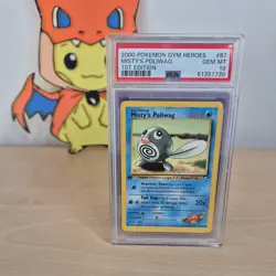 Pokemon PSA 10 Misty’s Poliway 1st Edition Gym Heroes 87/132 POP68 - Image 1