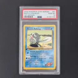 Pokemon PSA 10 Misty’s Poliway 1st Edition Gym Heroes 87/132 POP68 - Image 2