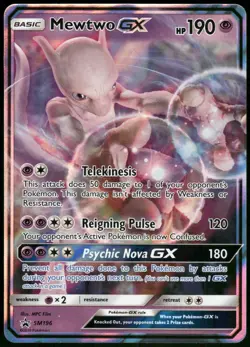Pokemon Mewtwo GX - Promo SM Promos SM196 NM Holo - Image 1