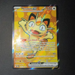 Pokemon Meowth EX 107/088 ME03: Perfect Order Full Art Holo NM - Image 1