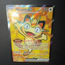Pokemon Meowth EX 107/088 ME03: Perfect Order Full Art Holo NM - Image 3