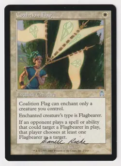 Signed Coalition Flag Proof HP Apocalypse Artist Darrell Riche 2001 MTG Magic AP - Image 1