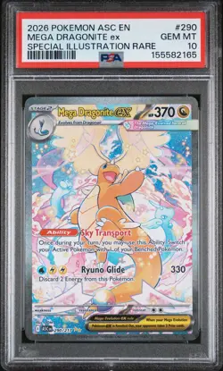 2026 POKEMON ASC EN-ASCENDED HEROES #290 MEGA DRAGONITE EX PSA 10 - Image 1