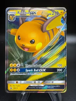 Pokemon Sun and Moon Promos RAICHU GX Black Star Promo #SM213 1 - Image 1