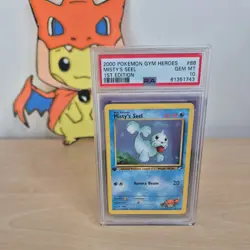 Pokemon PSA 10 Misty’s Seel 1st Edition Gym Heroes 88/132 POP112 - Image 1