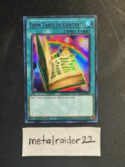 Yugioh Toon Table of Contents (Purple) LDS1-EN069 Legendary Duelists 1st Ed NM - Image 1