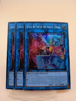 Yugioh! 3x Evil Twin Ki-sikil Deal ALIN-EN052 Super Rare 1st Ed NM - Image 1