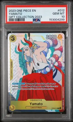One Piece Card TCG English Yamato 2023 Gift Collection ST09 #012 PSA 10 Rare - Image 1