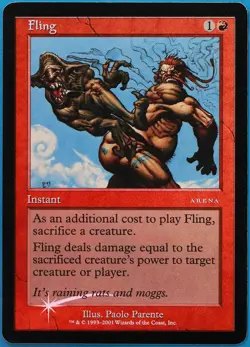 Fling (Arena Promo) FOIL MTG MAGIC CARD (501067 LP - Image 1
