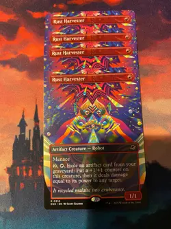 MTG Edge of Eternities Rust Harvester Borderless x 4 - Image 1
