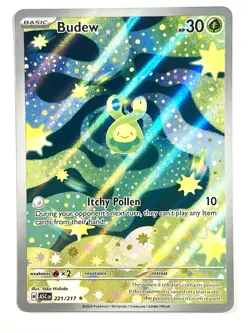 2026 Budew 221/217 Ascended Heroes Illustration Rare IR Holo Pokemon TCG Card - Image 1