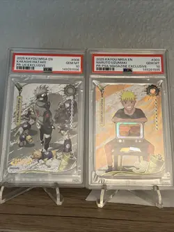 Kayou Naruto Uzumaki #003 2025 PSA 10 Exclusive Promo Card With Matching Kakashi - Image 1