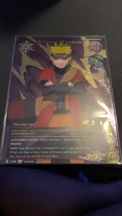 Naruto CCG Card #1395 Set 24: Naruto Uzumaki (Sage Mode) - Super Rare - Image 3