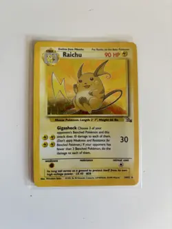 Pokemon Card Raichu Holo Base Set 14/102 WOTC 1999 Vintage Rare LP - Image 1