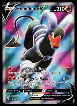 Houndoom V 178/189 Ultra Rare Darkness Ablaze Pokemon Card - Image 1