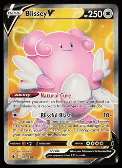Blissey V 182/198 Ultra Rare Chilling Reign Pokemon Card - Image 1