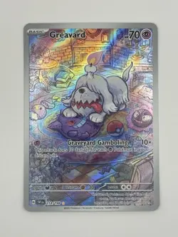 Greavard 214/198 Scarlet & Violet Illustration Rare Pokemon Card NM - Image 1