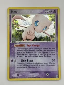 Mew 10/92 EX Legend Maker Holo Rare Pokemon Card HP Damaged - Image 1