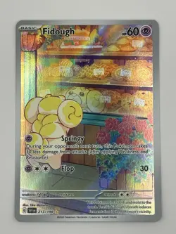 Fidough 213/198 Scarlet & Violet Illustration Rare Full Art Holo Pokemon Card NM - Image 1