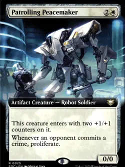 MTG: Edge of Eternities #25 Patrolling Peacemaker (Extended Art) - Image 1