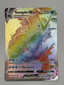 Gyarados VMAX 207/203 Evolving Skies Rainbow Rare Full Art Holo Pokemon Card NM - Image 1