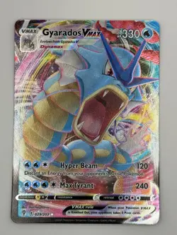 Gyarados VMAX 029/203 Evolving Skies Holo Rare VMAX Full Art Pokemon Card NM - Image 1